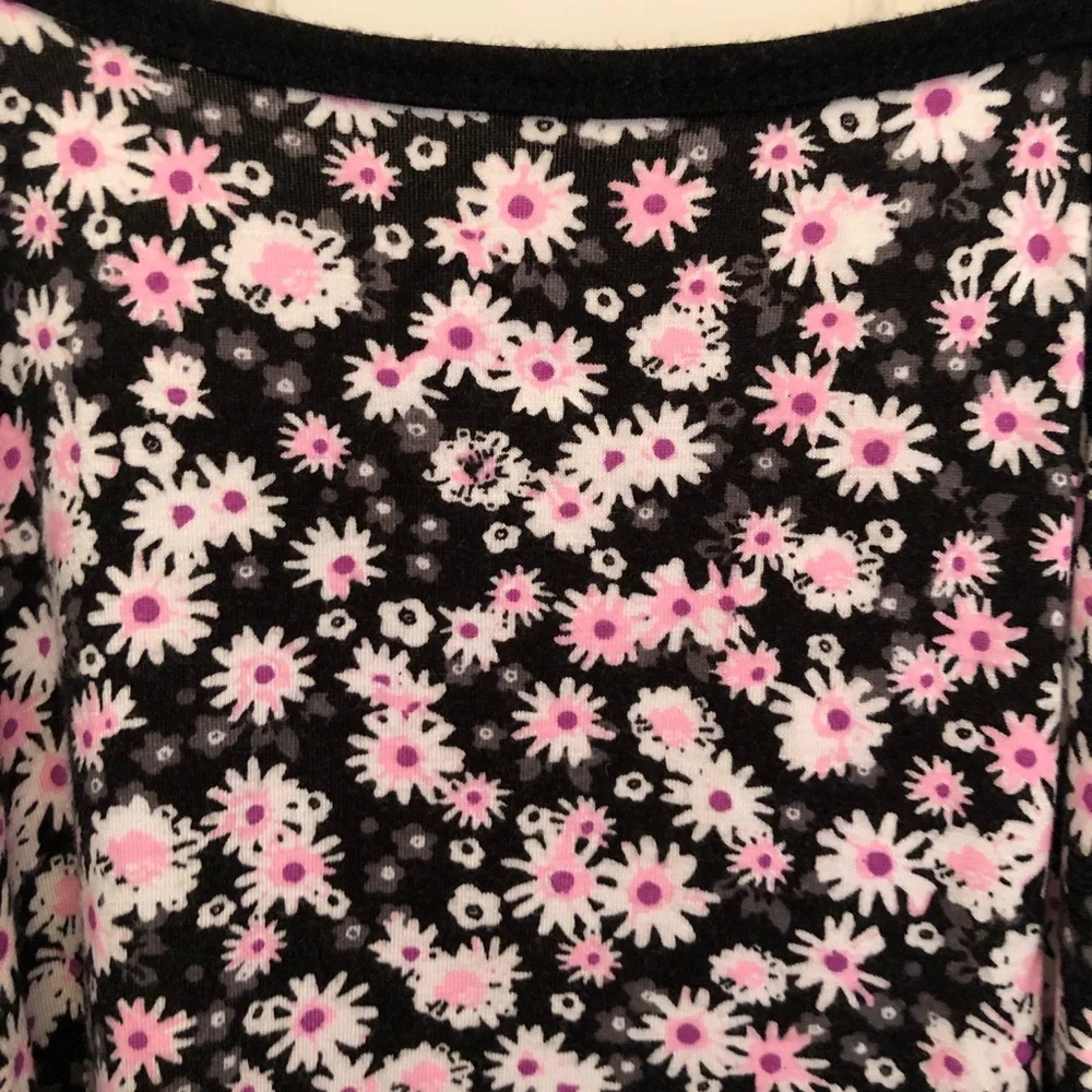 Justice black pink black floral cami top 14